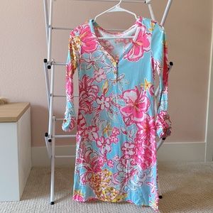 Lilly Pulitzer Breakwater Blue Lolita mini dress Womens XXS
